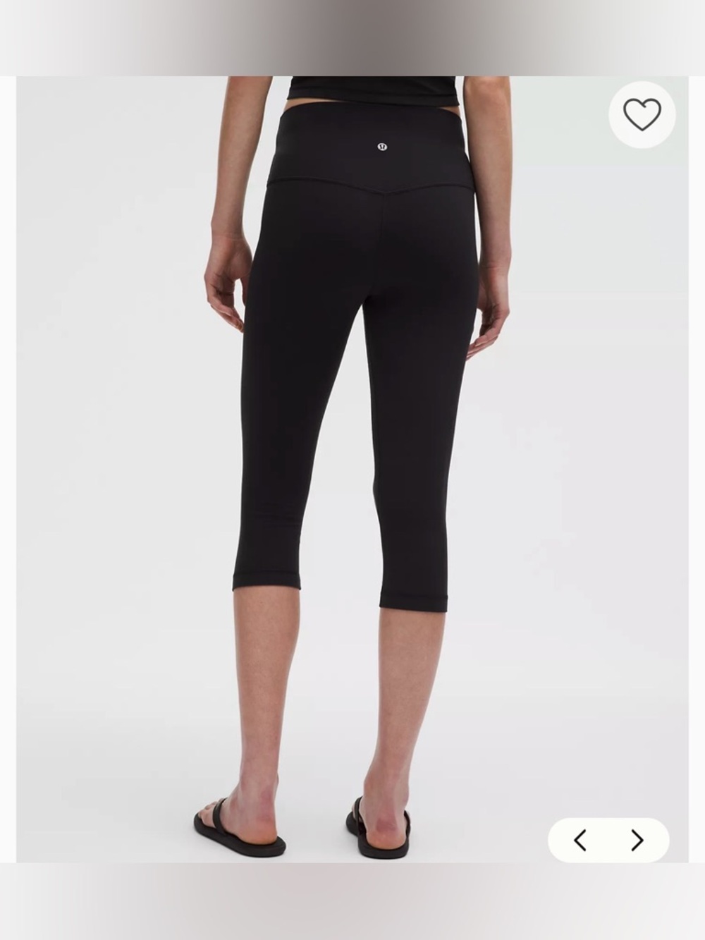 Lululemon Align Classic Black Leggings  Size 2 17" Capri High Rise - Set Of 2
